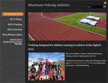 Tablet Screenshot of maximumvelocityathletics.com